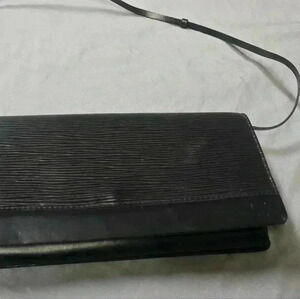 Louis vuitton black leather clutch or wallet purse great condition